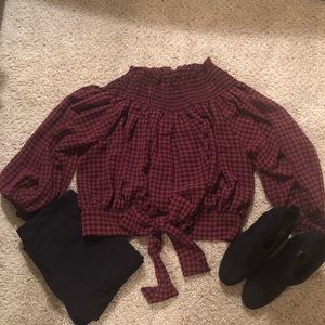 Smocked off the shoulder top